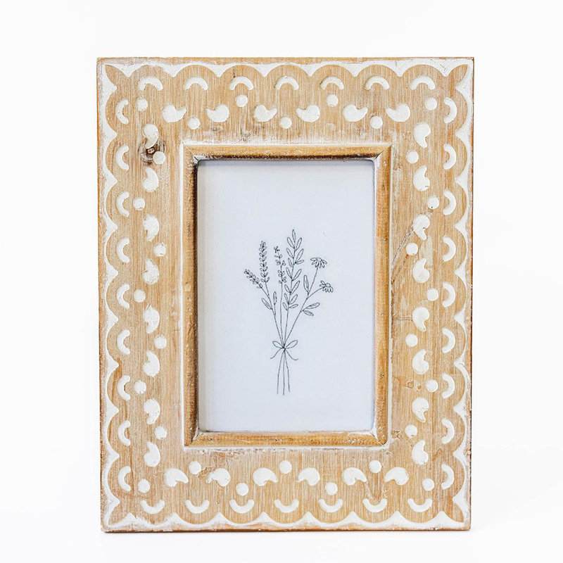 Cadre photo Mabini, Blanc délavé, L 10,5 po x H 8,5 po