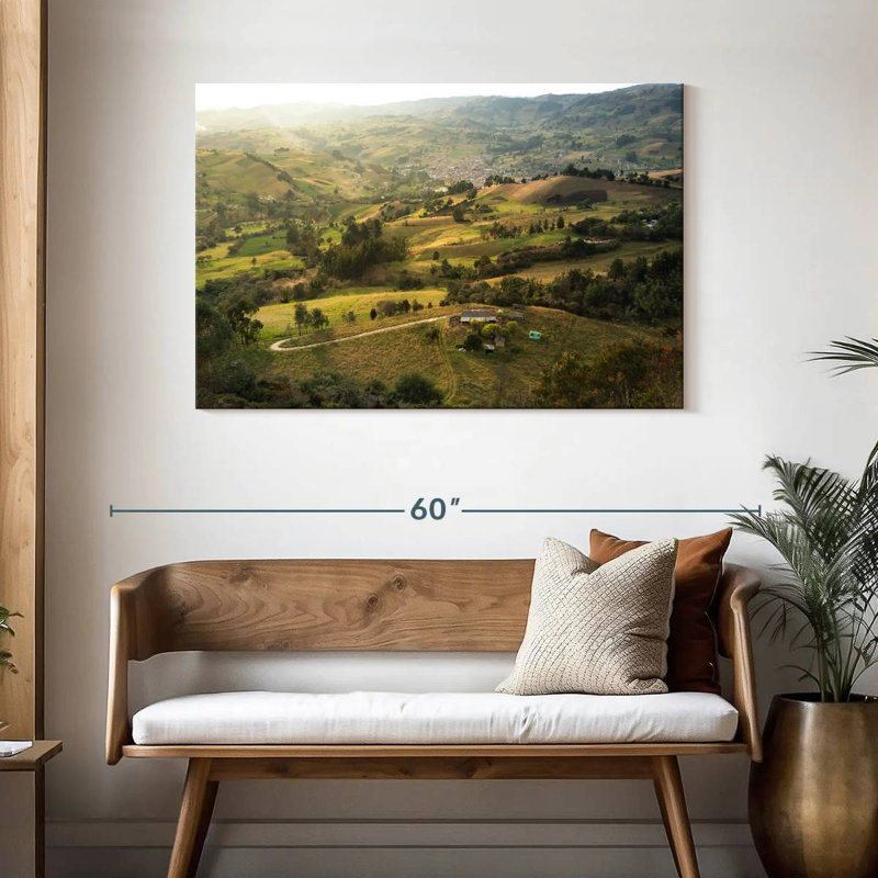 Alvord Colombia Valley Green Fields, 30" H x 45" W
