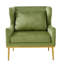 Chaise d'appoint moderne en velours avec structure et coussin en fer-120922549