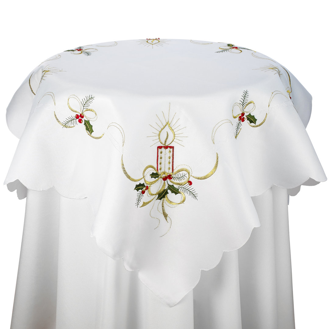 Rahman Embroidered Christmas Tablecloth The Holiday Aisle®