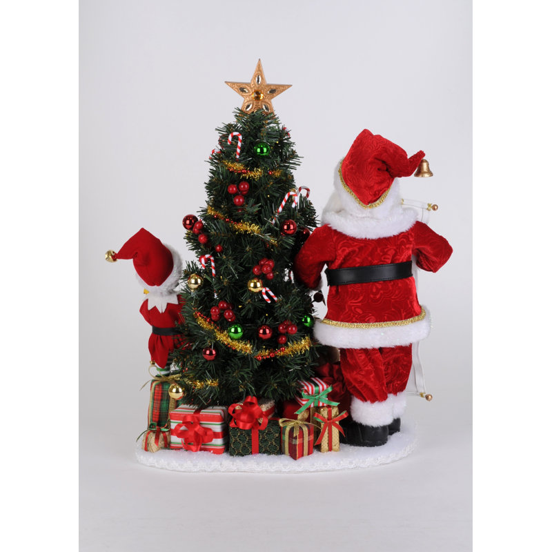 Lighted Christmas Presents Santa