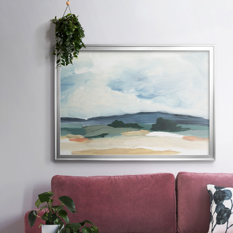 Pastel Vista II, reproduction d'art sur toile, H 14 po x l 20 po x P 1,5 po, Toile encadrée argentée avec coins fermés