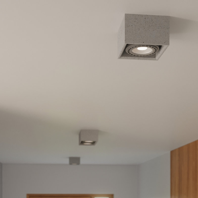 Quatro Concrete Flush Mount