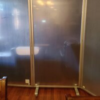 FDP-12793 Clear 3/16 Clear Acrylic Mobile Room Divider with