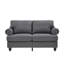 59,5 po. Housse de salon moderne en tissu classique gris en polyester.-1674911905