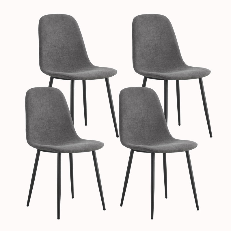 Chaise d'appoint en velours l 16,9 po, Velours gris foncé