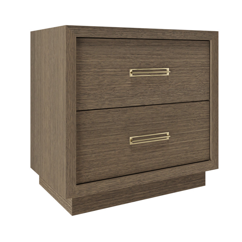 Avalon Two-Drawer Single Bath Vanity, Smoked Modern, Satin Gold, 36"