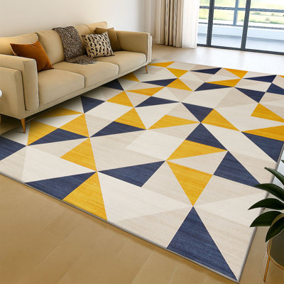 Oriental Machine Tufted Shag Area Rug