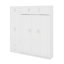 Grand lit escamotable mural avec armoire supérieure, tablettes et garde-robe, lit pliable peu encombrant-1686466221