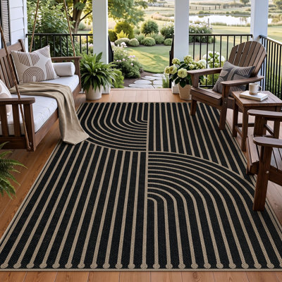 Woven Jute Non-Slip Area Rug