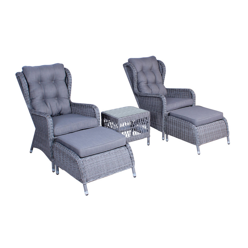 Demarcus 103cm Long Chaise Lounge Set with Cushions