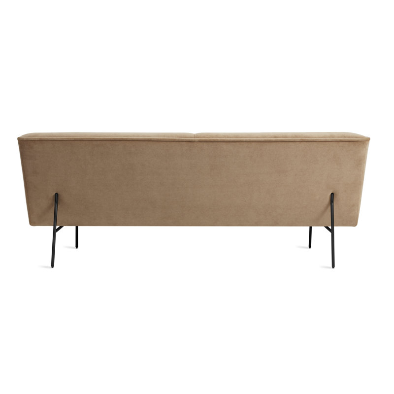 Dandy Sofa, 32" H x 86" W x 37" D, Camel Velvet Polyester Blend