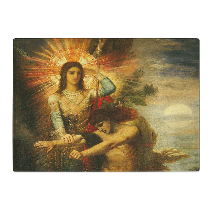 Jacob and the Angel by Gustave Moreau Chopping Board, 0.4cm H x 20cm W x 28.5cm L