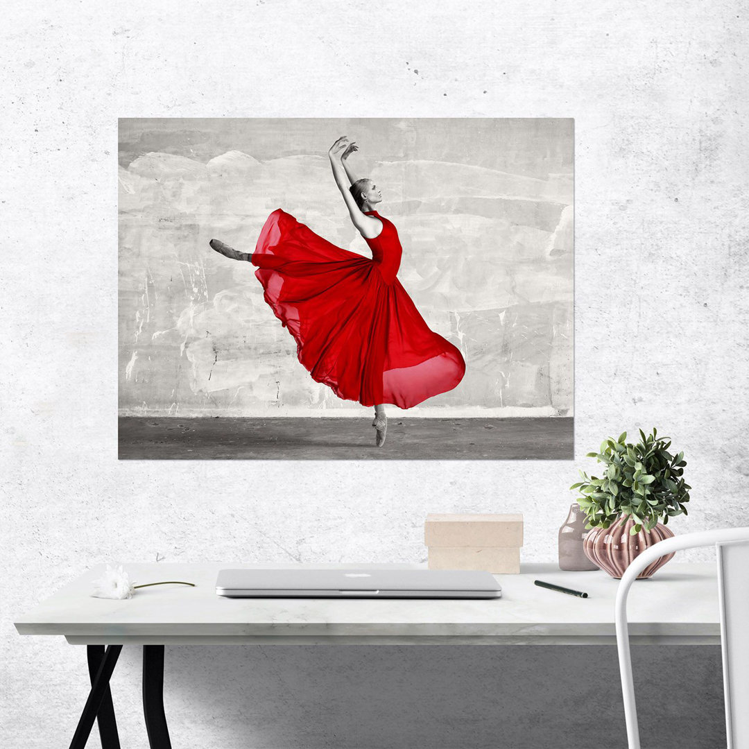 Poster Ballerina in Rot von Haute Photo Collection