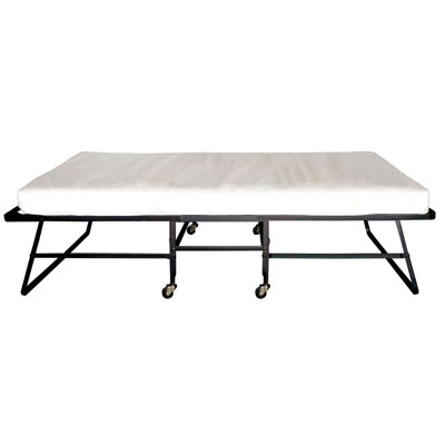 Lit pliant en acier avec matelas