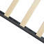 Structure de lit simple tapissier avec tête de lit en tissu de lin capitonné, pas de sommier tapissier, support à lattes de bois, assemblage facile-271685955