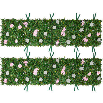 Toile de fond de luxe artificielle‌, chaque panneau 2 x 8 pi, magnifique fond floral en soie 3D facile à installer pour les mariages, les événements, les fêtes et la maison