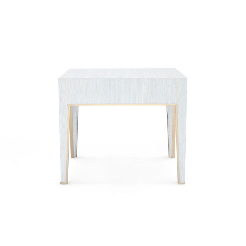 Madeline Solid Wood End Table, Platinum