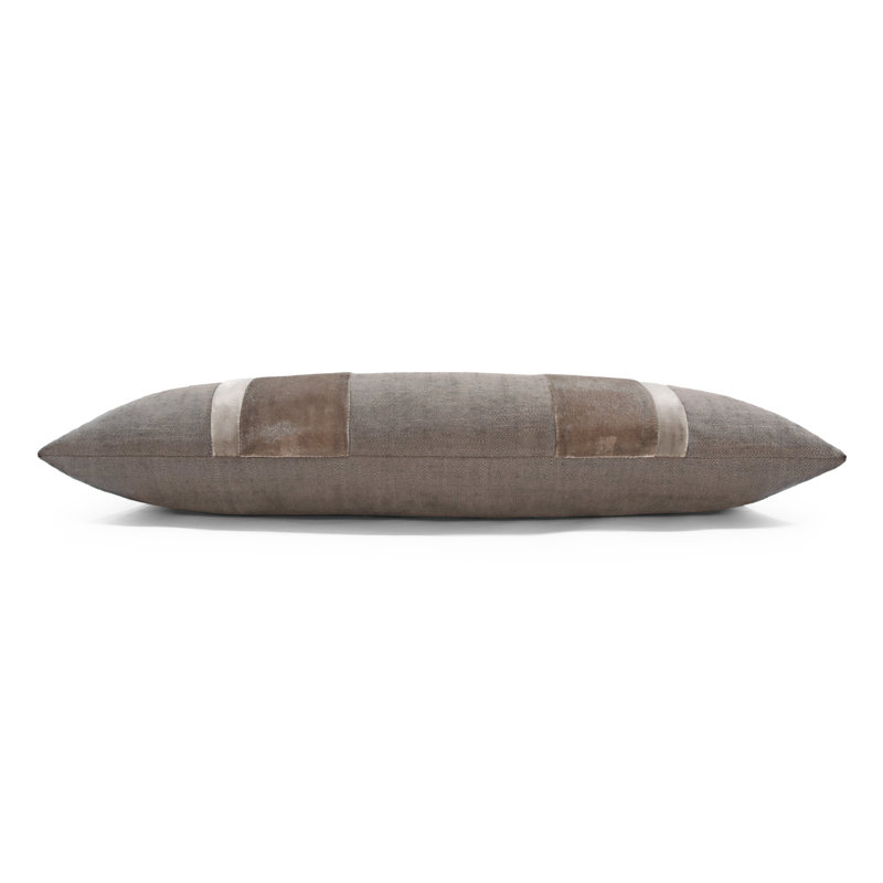 Stripe Lumbar Pillow Cover & Insert, Coyote, 12" x 24"