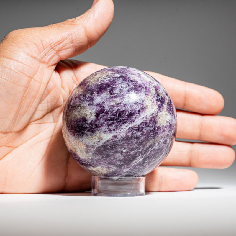 Genuine Polished Lepidolite Sphere (1.21 lbs)