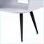 Table basse moderne blanche et noire avec tiroir, rangement peu encombrant pour le salon