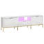 Fluted TV Stand, Glossy Media Console with Wave Pattern Buffet Cabinet-101453520-114022298