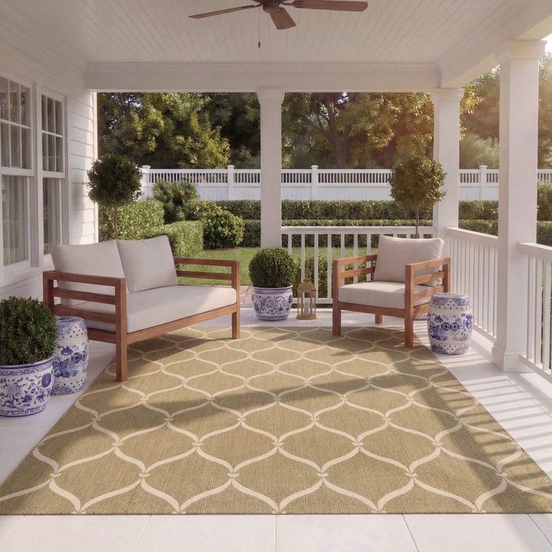 Corolyn Performance Geometric Indoor/Outdoor Area Rug, Rectangle 8' x 11'