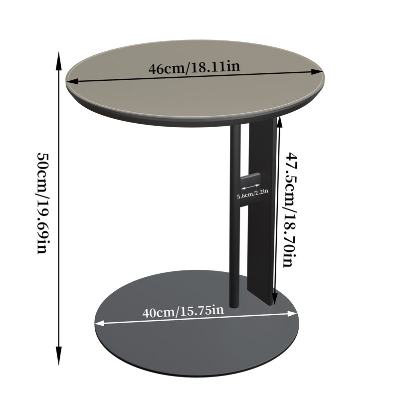 Corvyn Frame End Table, Grey