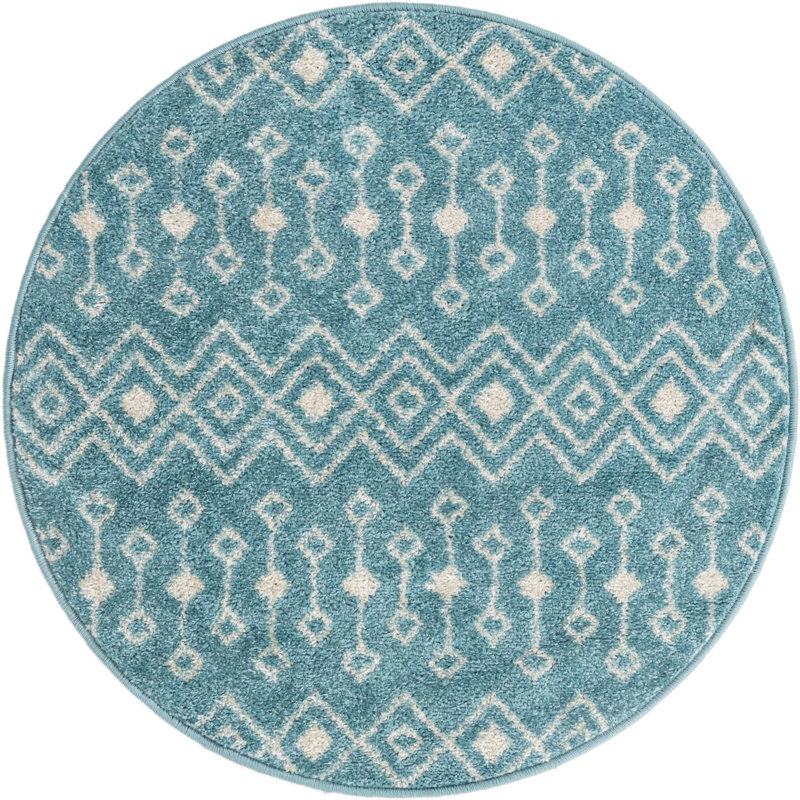 Abstract Indoor Rug, Round 3'3"
