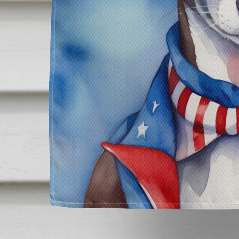 Patriotic American House Flag, Italian Greyhound