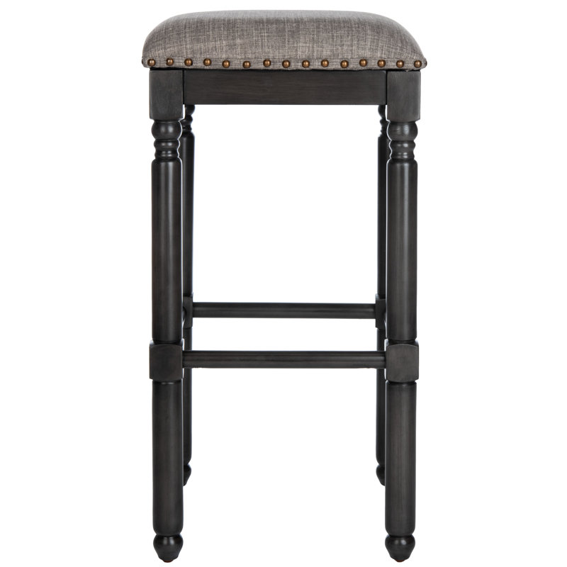 Mobean Upholstered Counter Stool, Gray Walnut