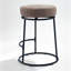 Tabouret de bar pivotant sans dossier, tabouret rond rembourré en chenille avec structure en métal, ensemble de 4-1612403178-1612403181