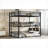 For Shared Kids Rooms and Guest Spaces, Triple Bunk Bed Frame Space-Saving Jet Black Solid Metal Construction