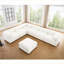 Canapés modulaires | Grand canapé modulaire 6 places avec rangement, moderne pour le salon | Blanc | Chenille