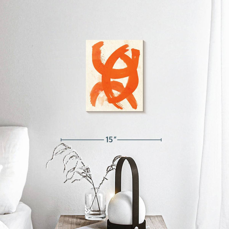 Burnt Orange Abstract - Wrapped Canvas Print, 10" H x 8" W x 1" D