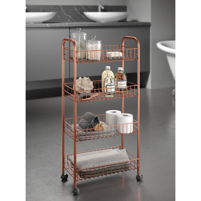 Ascona All-Purpose Trolley, 4 Tiers, Copper-Coloured