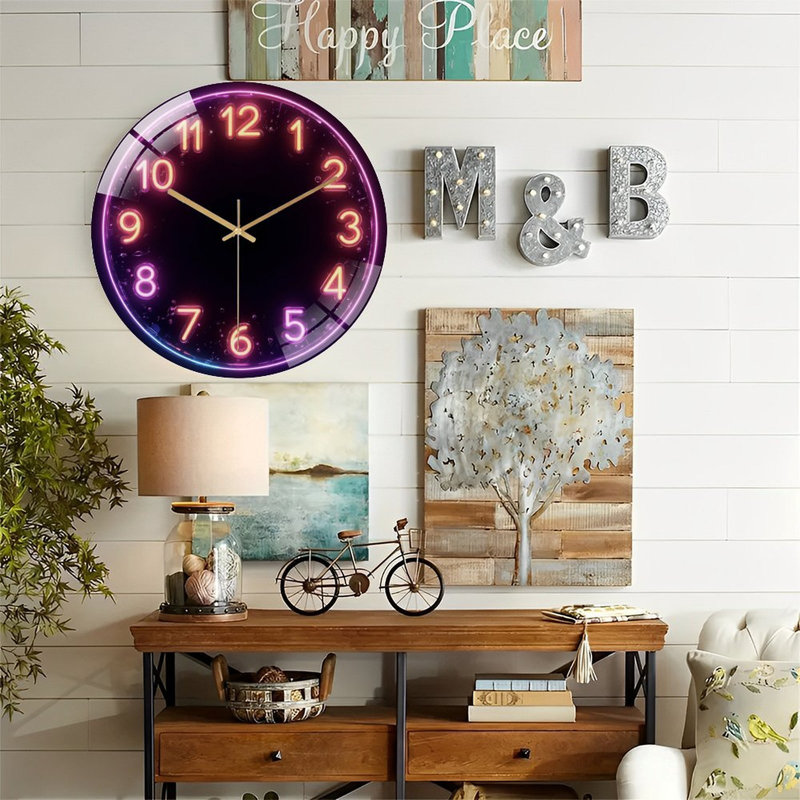 Horloge murale 12 po Neon