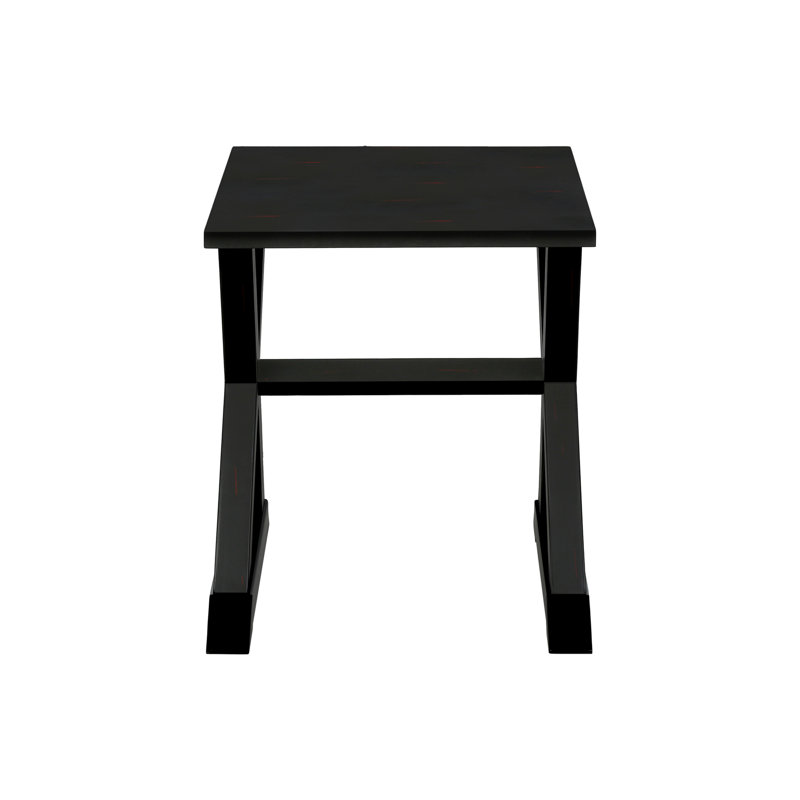 Table d'appoint, table de bout, table d'appoint, carré, table de chevet, chambre à coucher, lampe, transitionnel, Noir