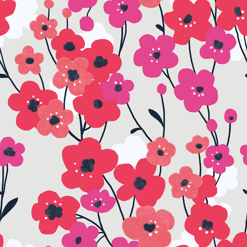 Roderick 10m x 53cm Matte Wallpaper Roll, Red