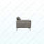 Chaise en cuir gris anthracite