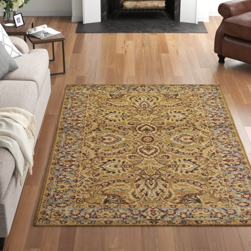 Tapis brun clair tissé à la machine Niles, Rectangle 7 pi 1 po x 10 pi