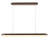 38.8" Modern Linear LED Pendant Light, Brown Finish, 5-CCT Selectable, Dimmable, Adjustable Height, 2990 Lumens