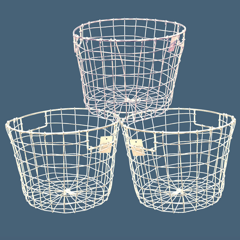Ensemble de paniers en fil métallique, H 9,5 po x l 12,5 po x P 12,5 po