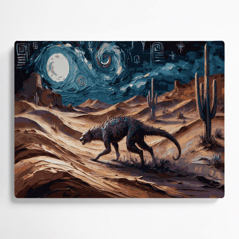 «Southwestern Animals» Chupacabra 14, art mural en métal mauve, H 12 po x l 18 po x P 0,05 po
