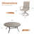 Patio Dining Set with 60" Metal Round Dining Table and 8 Padded PVC-coated polyester Swivel Chairs-1464450699