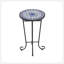 Table d'appoint de patio, bleu et noir