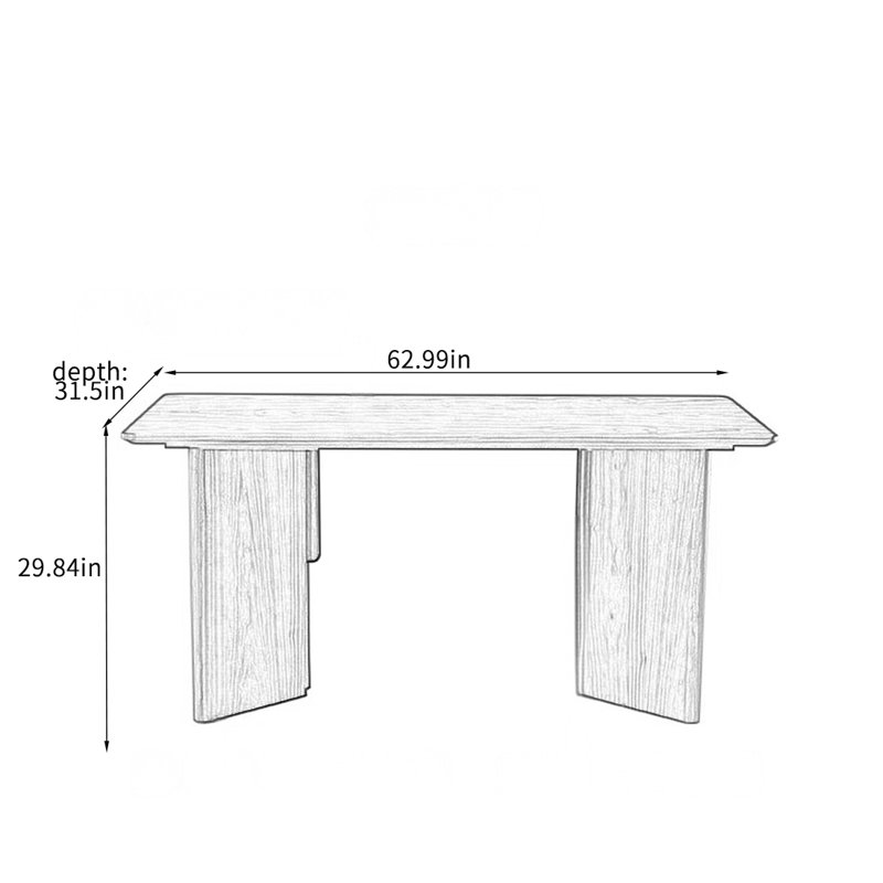 New Chinese Style Durable Dining Table., 29.84"H x 62.99"L x 31.5"W