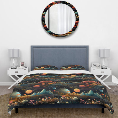 Landscape In Space Pattern I Duvet Cover