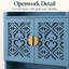 Wall-Mounted Arch Cabinet with Carved Doors
