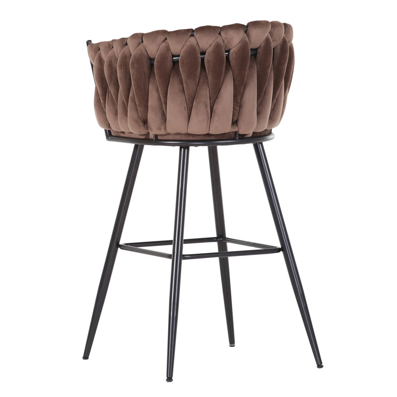 Tattnall Upholstered Bar Stool, Brown